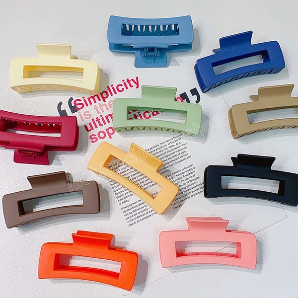 colorful rectangle hollow big hair claw for women thick ponytail holder clip toothed hairpins fashion hair accessories, Slivery;white
colorful rectangle hollow big hair claw for women thick ponytail holder clip toothed hairpins fashion hair accessories, Slivery;white