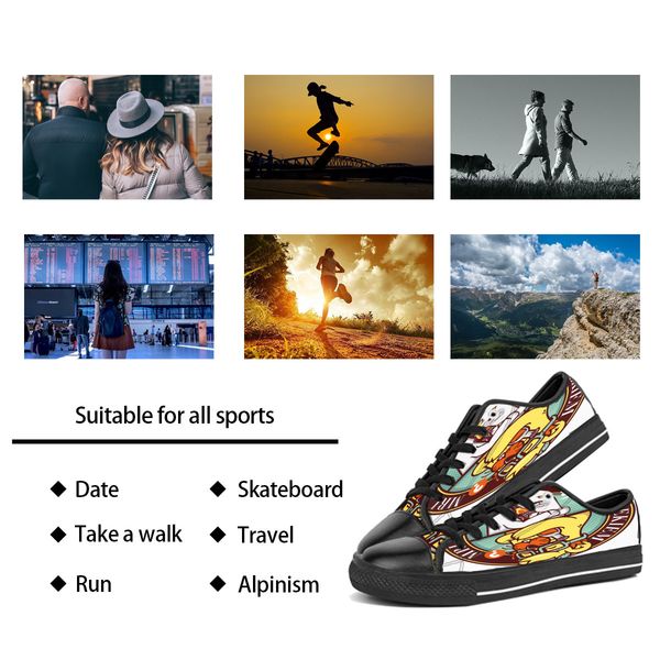 custom shoes classic canvas low cut skateboard casual triple black accept customization uv printing low mens womens sports sneakers breathab
custom shoes classic canvas low cut skateboard casual triple black accept customization uv printing low mens womens sports sneakers breathab