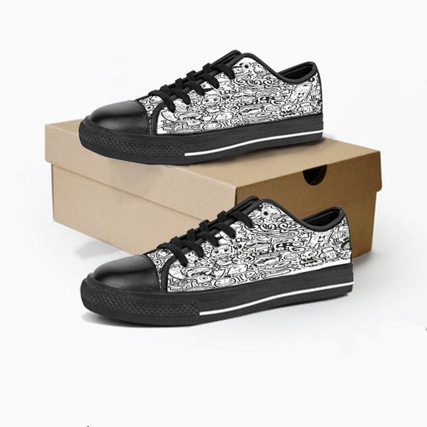 men women diy custom shoes low canvas skateboard sneakers triple black customization uv printing sports sneakers shizi 157-5
men women diy custom shoes low canvas skateboard sneakers triple black customization uv printing sports sneakers shizi 157-5