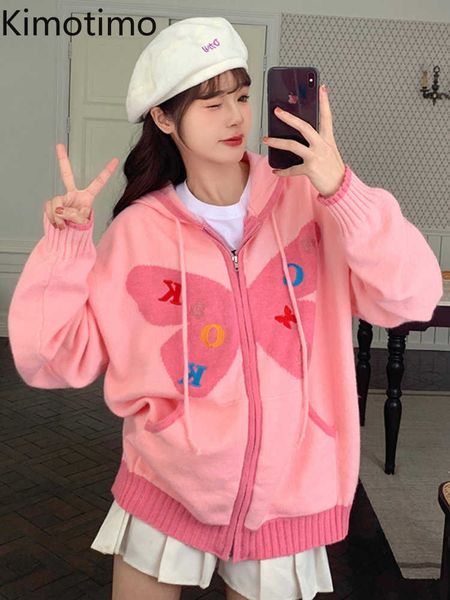 women's sweaters kimotimo letter butterfly print hooded sweater jacket women autumn winter sweet zipper knitted vest korean fashion loo, White;black
women's sweaters kimotimo letter butterfly print hooded sweater jacket women autumn winter sweet zipper knitted vest korean fashion loo, White;black