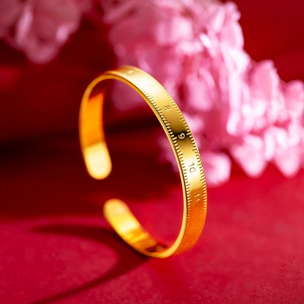 solid cuff bangle women bracelet 18k yellow gold filled scale digit fashion accessories pretty gift 8mm wide, Black
solid cuff bangle women bracelet 18k yellow gold filled scale digit fashion accessories pretty gift 8mm wide, Black