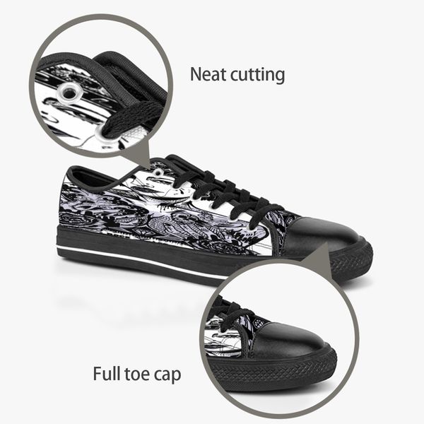 custom shoes classic canvas low cut skateboard casual triple black accept customization uv printing low mens womens sports sneakers breathab
custom shoes classic canvas low cut skateboard casual triple black accept customization uv printing low mens womens sports sneakers breathab