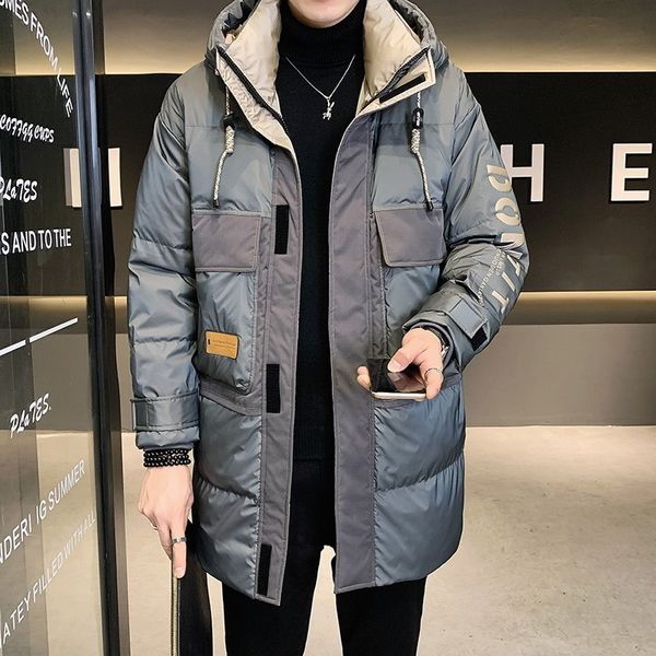 men's down parkas winter hooded down jacket men puffer warm thick long white duck down overcoat male casual outdoor multipocket jackets, Black
men's down parkas winter hooded down jacket men puffer warm thick long white duck down overcoat male casual outdoor multipocket jackets, Black