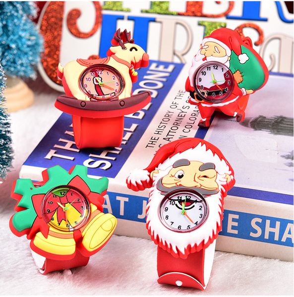 christmas cartoon slap bracelets watches kids xmas elk snowman santa claus watch cute portable birthday gift decoration, Slivery;brown
christmas cartoon slap bracelets watches kids xmas elk snowman santa claus watch cute portable birthday gift decoration, Slivery;brown