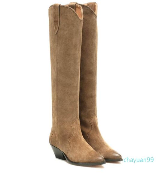 women autumn western boots suede leather kitten heel knee high boots pointed toe cowboy ride boots 20211203607, Black
women autumn western boots suede leather kitten heel knee high boots pointed toe cowboy ride boots 20211203607, Black