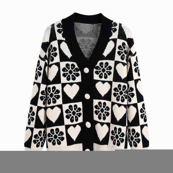 women's sweaters vest for women autumn winter 2021 sweater ladies retro long sleeves single breasted plaid loose vhals knitted outfit, White;black
women's sweaters vest for women autumn winter 2021 sweater ladies retro long sleeves single breasted plaid loose vhals knitted outfit, White;black