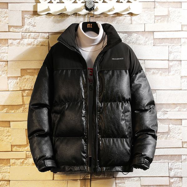 men's wool blends streetwear oversize stand collar warm winter jacket solid color harajuku pu parka fashion casual coats 221124, Black
men's wool blends streetwear oversize stand collar warm winter jacket solid color harajuku pu parka fashion casual coats 221124, Black
