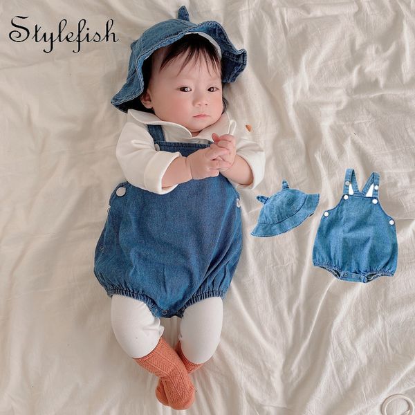 rompers summer kids clothes baby girls and boy denim suspender romper sun hat 0-2 years old cotton jumpsuit 221125, Blue
rompers summer kids clothes baby girls and boy denim suspender romper sun hat 0-2 years old cotton jumpsuit 221125, Blue