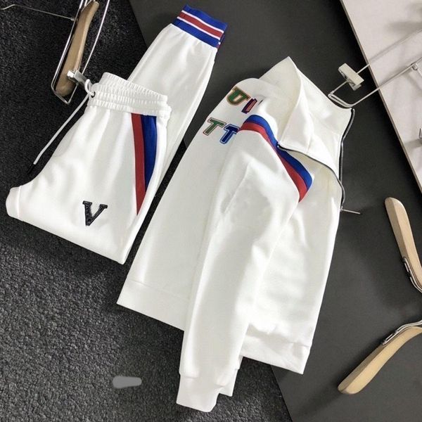 men's tracksuits designer's new men's sports suit luxury coat fashion embroidery jacket casual style pants two piece set 4 79, Gray
men's tracksuits designer's new men's sports suit luxury coat fashion embroidery jacket casual style pants two piece set 4 79, Gray