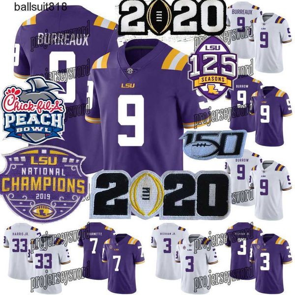 2020 champions playoff lsu tigers college football jersey burreaux diamond patch joe burrow ja'marr chase nickname beckham delpit mathi, Black
2020 champions playoff lsu tigers college football jersey burreaux diamond patch joe burrow ja'marr chase nickname beckham delpit mathi, Black