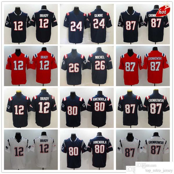 football new england''patriots''new jerseys 12 brady 24 stephon gilmore 26 sony michel 80 amendola 87 cronkowski jersey&, Black;red
football new england''patriots''new jerseys 12 brady 24 stephon gilmore 26 sony michel 80 amendola 87 cronkowski jersey&, Black;red