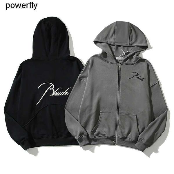 men's hoodies designer rhude bullet zipper letter embroidered hoodie fashion loose streetwear jacket hoodie, Black
men's hoodies designer rhude bullet zipper letter embroidered hoodie fashion loose streetwear jacket hoodie, Black