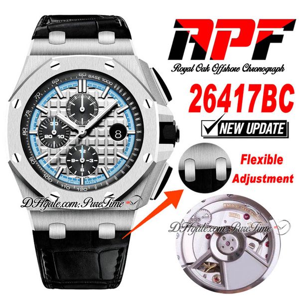 apf 2641 a3126 automatic chronograph mens watch 44 steel case blue inner gray black textured dial stick leather super edition puretime strap, Slivery;brown
apf 2641 a3126 automatic chronograph mens watch 44 steel case blue inner gray black textured dial stick leather super edition puretime strap, Slivery;brown