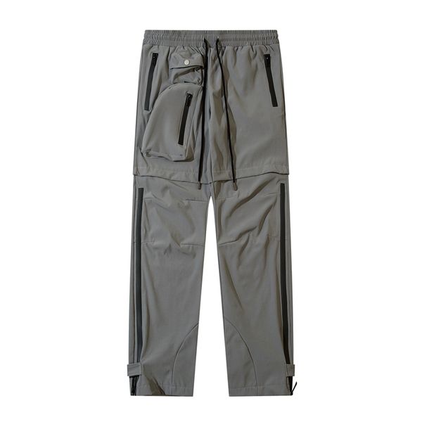 side zipper straight drawstring casual track pants men's solid color high street baggy trousers, Black
side zipper straight drawstring casual track pants men's solid color high street baggy trousers, Black