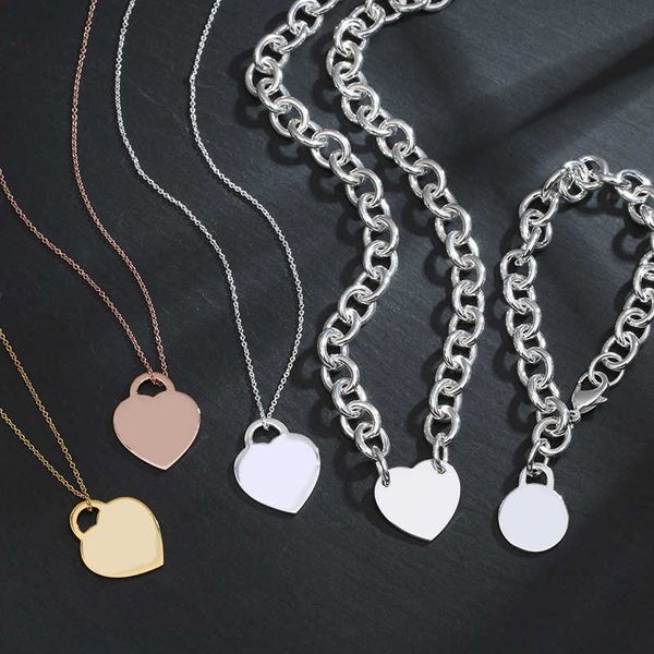 love necklace double hole heart necklace round brand bracelet simple women's headwear live, Silver
love necklace double hole heart necklace round brand bracelet simple women's headwear live, Silver