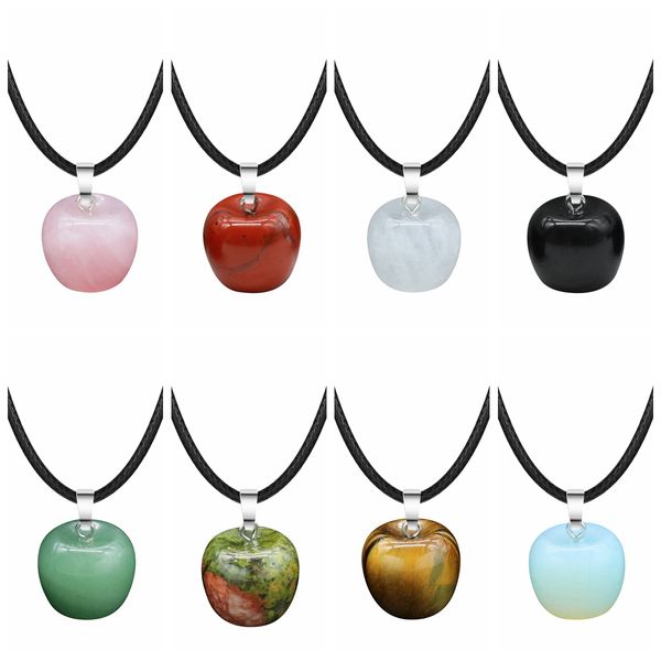 natural crystal amethysts pendants rose pink quartz apple stone pendant necklaces jewelry for female women, Silver
natural crystal amethysts pendants rose pink quartz apple stone pendant necklaces jewelry for female women, Silver