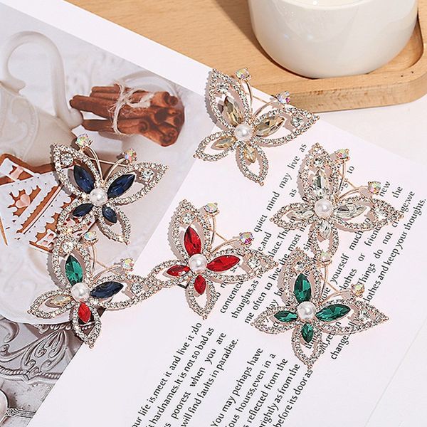 luxury crystal butterfly brooch pin women fashion exquisite metal rhinestone chic scarf buckle clothes decor collar pin jewelry, Gray
luxury crystal butterfly brooch pin women fashion exquisite metal rhinestone chic scarf buckle clothes decor collar pin jewelry, Gray