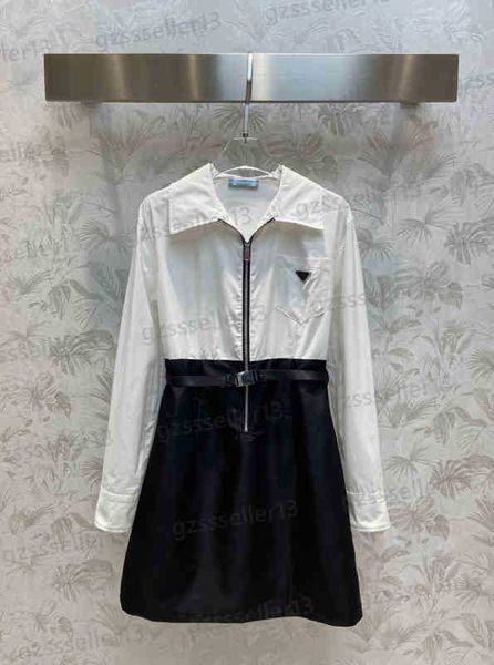womens dress classic triangle pattern designer dresses fashion brand contrast panel shirt zip dress autumn women clothing 0912, Black;gray
womens dress classic triangle pattern designer dresses fashion brand contrast panel shirt zip dress autumn women clothing 0912, Black;gray