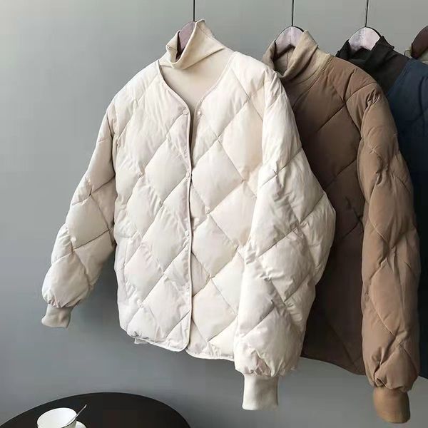 women's down parkas solid color retro cotton coat diamond lattice fashion simple loose casual winter quilted 221124, Black
women's down parkas solid color retro cotton coat diamond lattice fashion simple loose casual winter quilted 221124, Black