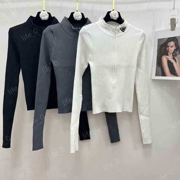 women designer sweaters crewneck half cardigan autumn winter 2022 fashion womens knitting sweaters jumpers, White;black
women designer sweaters crewneck half cardigan autumn winter 2022 fashion womens knitting sweaters jumpers, White;black
