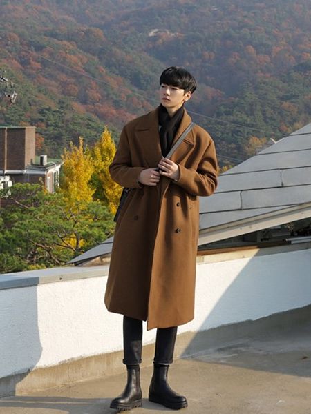 men's wool blends men korean style fashion autumn jacket coats warm woolen coat mens oversized overcoat male casual streetwear jackets, Black
men's wool blends men korean style fashion autumn jacket coats warm woolen coat mens oversized overcoat male casual streetwear jackets, Black
