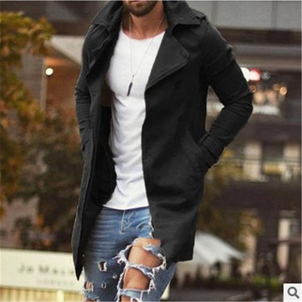 men's wool blends men's jacket midlength slim windbreaker men's solid color fashion casual jacket autumn and winter 221124, Black
men's wool blends men's jacket midlength slim windbreaker men's solid color fashion casual jacket autumn and winter 221124, Black