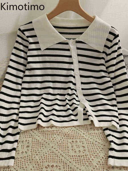 women's sweaters kimotimo striped knitted vest women 2022 new lapel thin long sleeve sweater korean chic slim single breasted split ves, White;black
women's sweaters kimotimo striped knitted vest women 2022 new lapel thin long sleeve sweater korean chic slim single breasted split ves, White;black