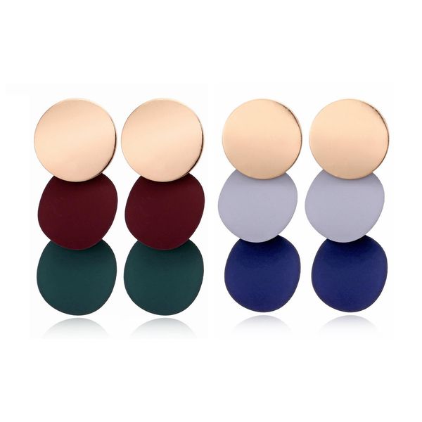 dangle chandelier round button dangle stud earrings triple gold blue acrylic matte paint curved discs drop jewelry gift for dhgarden dhyd8, Silver
dangle chandelier round button dangle stud earrings triple gold blue acrylic matte paint curved discs drop jewelry gift for dhgarden dhyd8, Silver