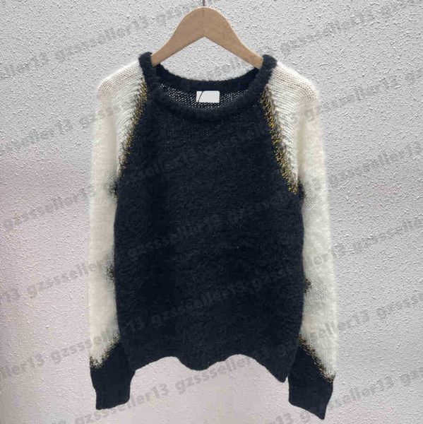 saint designer women sweaters simple colorblock mohair fashion brand long sleeve blend pullover knit womens sweater 0912, White;black
saint designer women sweaters simple colorblock mohair fashion brand long sleeve blend pullover knit womens sweater 0912, White;black