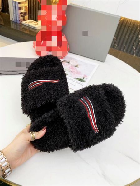 slippers luxury designer designs autumn and winter fashion sheep curly embroidery logo craft slippers, Black
slippers luxury designer designs autumn and winter fashion sheep curly embroidery logo craft slippers, Black