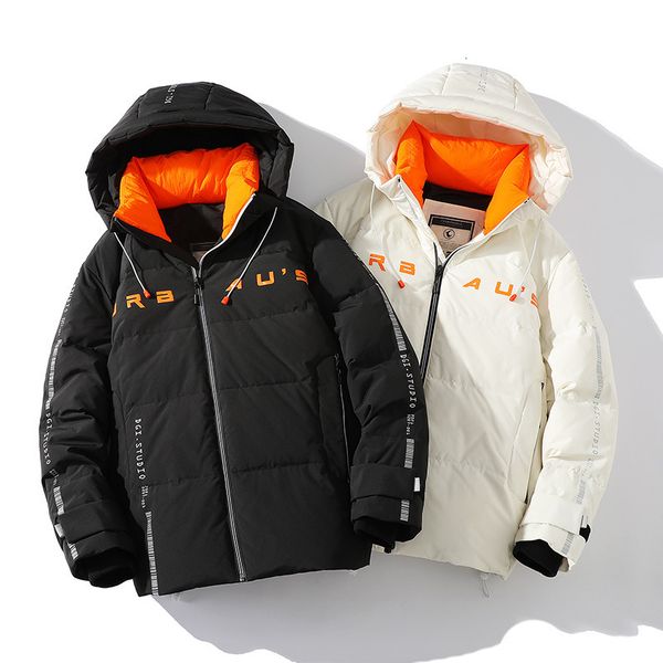 men's down parkas winter down jacket men women couple casual warm hooded down coats thick men women outerwear 221125, Black
men's down parkas winter down jacket men women couple casual warm hooded down coats thick men women outerwear 221125, Black