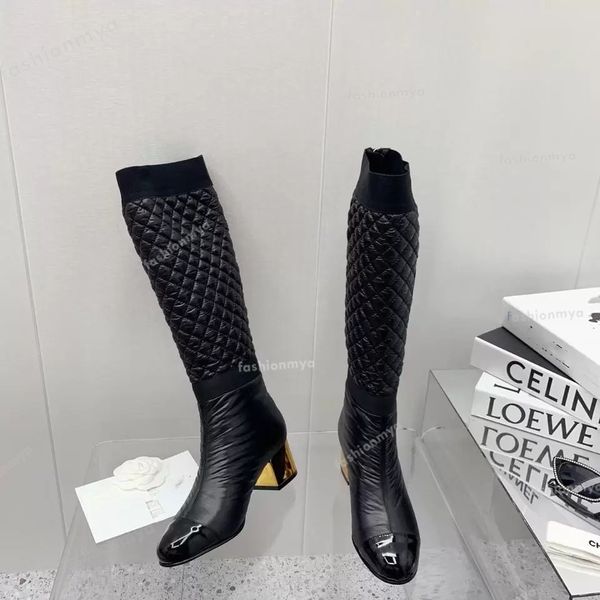 designer knee boots calfskin winter boot women wool black mid heel waterproof nylon upper comfortable booties size34-41
designer knee boots calfskin winter boot women wool black mid heel waterproof nylon upper comfortable booties size34-41