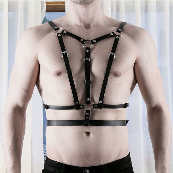 men' tank men lingerie chest strap leather double shoulder harness feature leather adjustable buckle straps sexy, White;black
men' tank men lingerie chest strap leather double shoulder harness feature leather adjustable buckle straps sexy, White;black