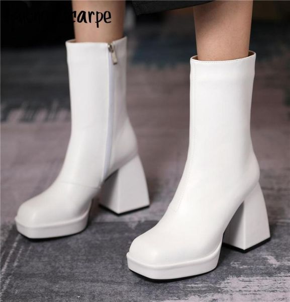 real leather ankle boots short black white shoes winter ladies platform boots chunky high heel botas mujer zipper heel shoes new9847536
real leather ankle boots short black white shoes winter ladies platform boots chunky high heel botas mujer zipper heel shoes new9847536