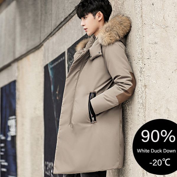 men's down parkas men brand white duck down hooded jacket coats korean fashion men's leisure thicken parka long warm overcoat coat, Black
men's down parkas men brand white duck down hooded jacket coats korean fashion men's leisure thicken parka long warm overcoat coat, Black