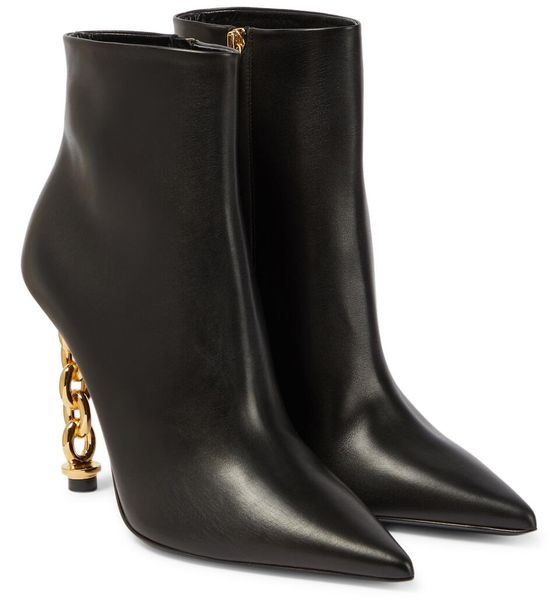 winter luxury padlock women ankle boots sculptural gold-tone chain heels shape boot black leather ady booties party wedding eu35-43
winter luxury padlock women ankle boots sculptural gold-tone chain heels shape boot black leather ady booties party wedding eu35-43