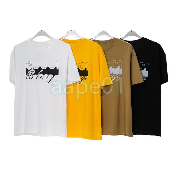 luxury designer mens t shirt simple letter print summer short sleeve fashion brand pullover womens loose black white yellow khaki asian size, White;black
luxury designer mens t shirt simple letter print summer short sleeve fashion brand pullover womens loose black white yellow khaki asian size, White;black