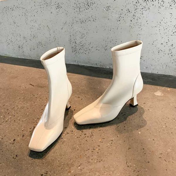 cream white net red skinny boots 2022 new single boots women's square head high heel elastic brown short boots winter, Black
cream white net red skinny boots 2022 new single boots women's square head high heel elastic brown short boots winter, Black