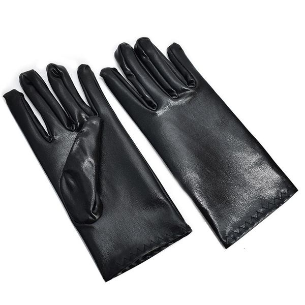 five fingers gloves black pu leather cosplay military etiquette performance mens and womens 221119, Blue;gray
five fingers gloves black pu leather cosplay military etiquette performance mens and womens 221119, Blue;gray