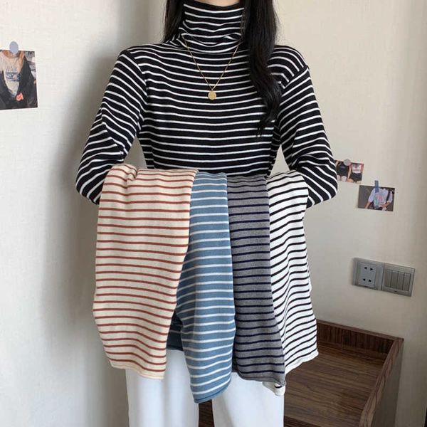 women's sweaters high neck depression women long sleeves knitting shirt slim thin simple fashion sweater striped sweater clothing 2021, White;black
women's sweaters high neck depression women long sleeves knitting shirt slim thin simple fashion sweater striped sweater clothing 2021, White;black