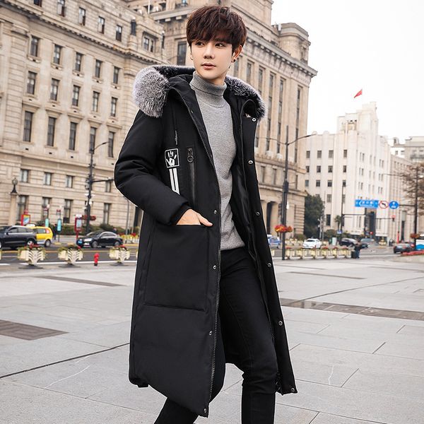 men's down parkas men's winter thickened warm down jacket with large fur collar hood coat extralong personality letter print youth, Black
men's down parkas men's winter thickened warm down jacket with large fur collar hood coat extralong personality letter print youth, Black