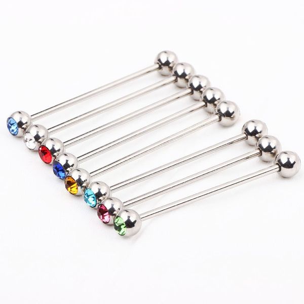 crystal industrial barbell cartilage piercing earrings long ear stud helix surgical steel bar for women men body jewelry, Slivery;golden
crystal industrial barbell cartilage piercing earrings long ear stud helix surgical steel bar for women men body jewelry, Slivery;golden