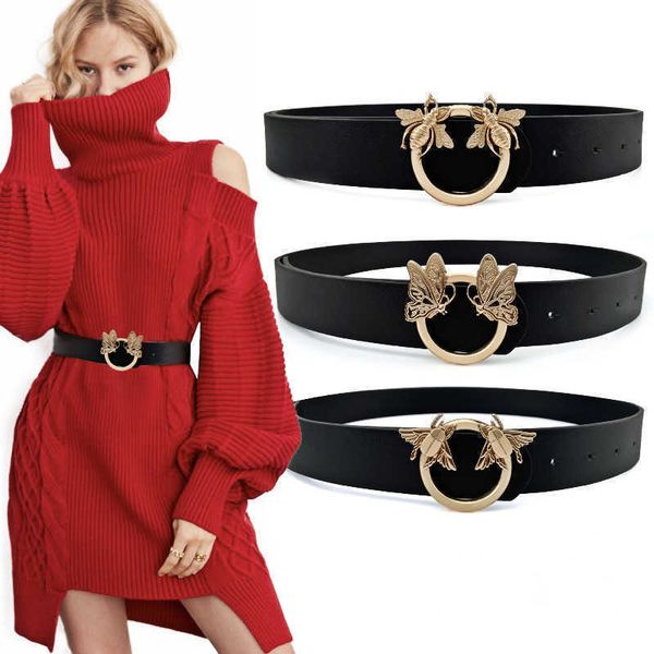 female retro fashion insect bee butterfly belt jeans coat suit dress leather luxury designer women's belt 221125, Black;brown
female retro fashion insect bee butterfly belt jeans coat suit dress leather luxury designer women's belt 221125, Black;brown