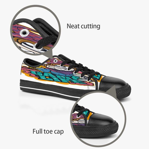 custom shoes classic canvas low cut skateboard casual triple black accept customization uv printing low mens womens sports sneakers breathab
custom shoes classic canvas low cut skateboard casual triple black accept customization uv printing low mens womens sports sneakers breathab
