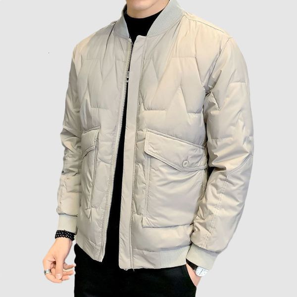 men's down parkas casual men's down jacket winter fashion short baseball collar light thin warm thickened white duck down jacket c, Black
men's down parkas casual men's down jacket winter fashion short baseball collar light thin warm thickened white duck down jacket c, Black