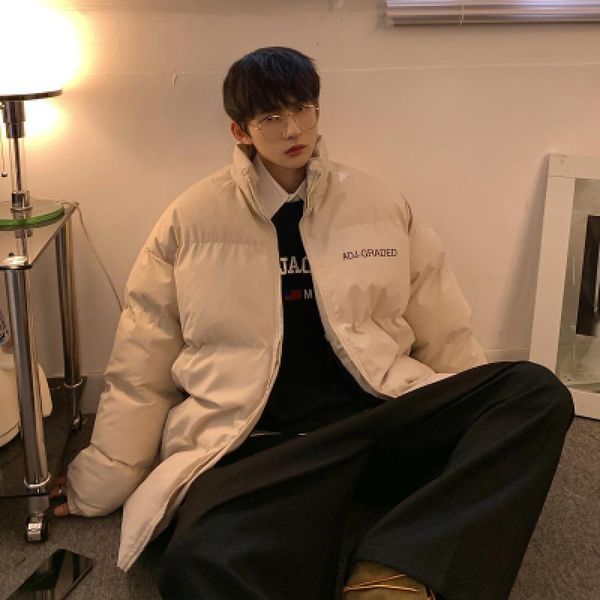 's wool blends thicken letter graphic winter oversize korean style male coat warm casual jackets for men m5xl brand parkas 221125, Black
's wool blends thicken letter graphic winter oversize korean style male coat warm casual jackets for men m5xl brand parkas 221125, Black
