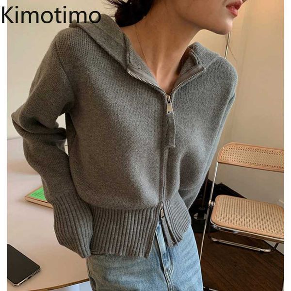 women's sweaters kimotimo hooded double zipper sweater women 2021 autumn solid long sleeves short sweaters jacket korean temperament fa, White;black
women's sweaters kimotimo hooded double zipper sweater women 2021 autumn solid long sleeves short sweaters jacket korean temperament fa, White;black