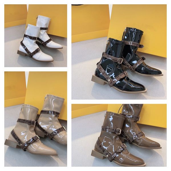 2022 women designer leather flat boots high fashion casual shoes f letter womens boot ankle booties interlocking winter fall metal buckle wa, Black
2022 women designer leather flat boots high fashion casual shoes f letter womens boot ankle booties interlocking winter fall metal buckle wa, Black