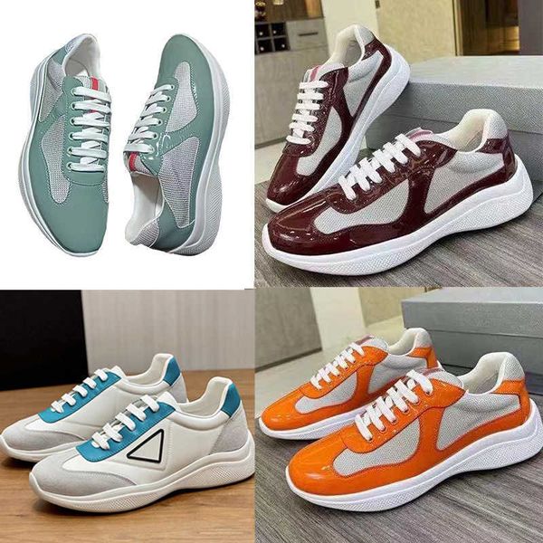 new america's cup bike fabric sneakers mens designer shoes red yellow green patent leather lace up runner trainers outdoor casual shoes, Black
new america's cup bike fabric sneakers mens designer shoes red yellow green patent leather lace up runner trainers outdoor casual shoes, Black