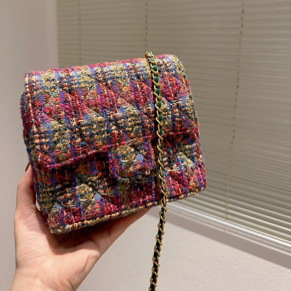 womens mini colorful woolen square flap bags with green leather chain vintage hardware purse pouch designer trend quilted crossbody wallets
womens mini colorful woolen square flap bags with green leather chain vintage hardware purse pouch designer trend quilted crossbody wallets